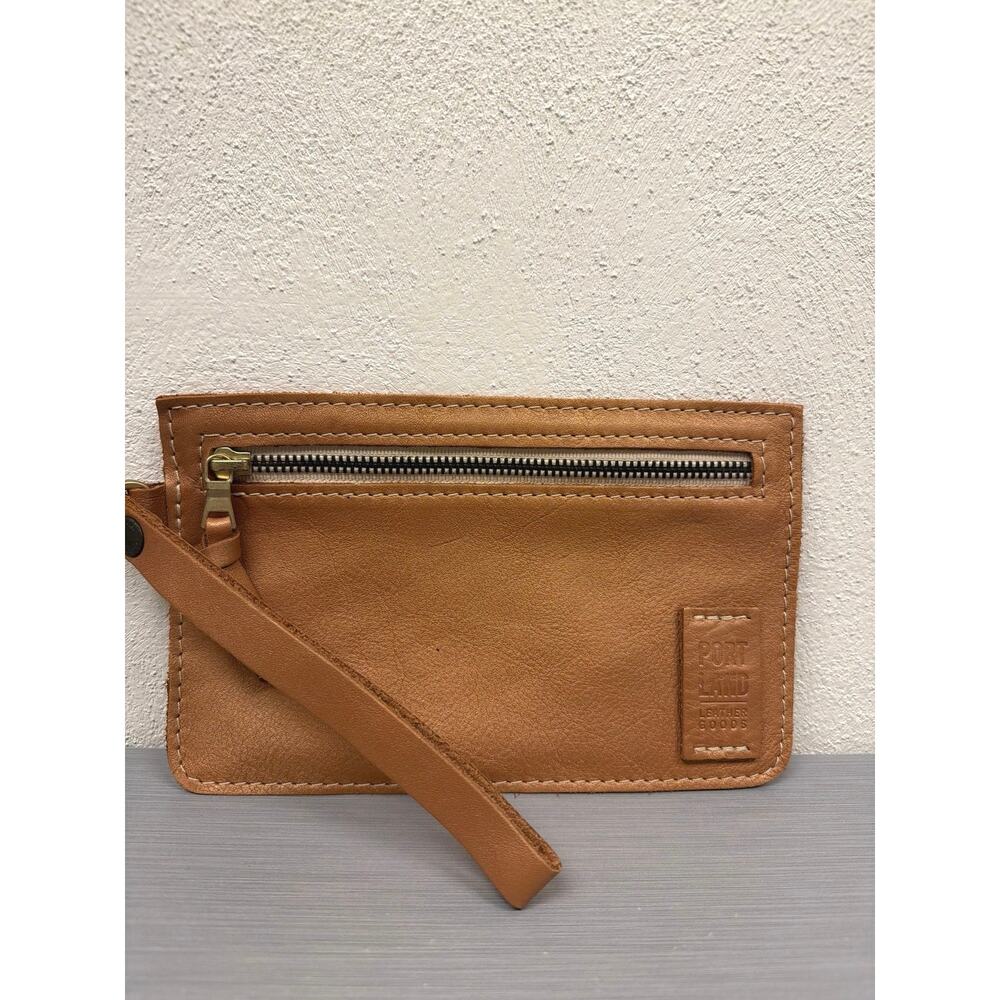 Portland Leather Goods Adriana Zipper Pouch Wristlet Copper